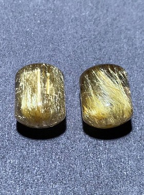 天然顺发金发晶桶珠饰品搭配手链