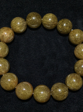 天然巴西顺发绿发晶单圈手链饰品