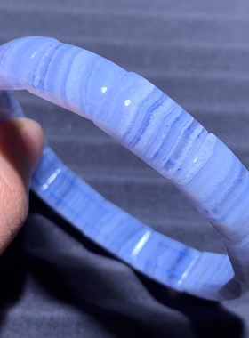 天然蓝纹玛瑙手排饰品情侣礼物女