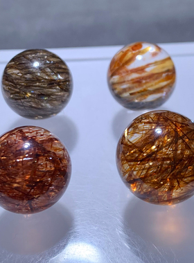 天然顺发黑金超球吊坠超七水晶女