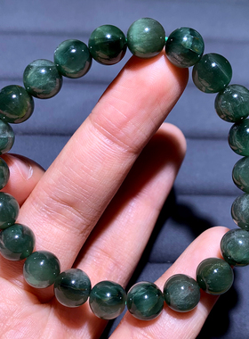 天然猫眼顺发绿发晶手链巴西柔顺