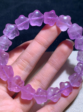 天然梦幻莹润锂辉石星星手链饰品