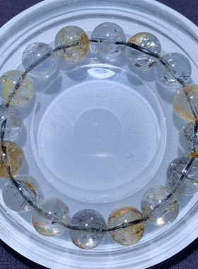 天然闪灵钻单圈手链老矿赫尔基蒙