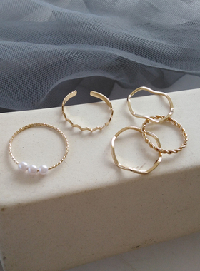 气质百搭淑女韵味多层唯美戒指