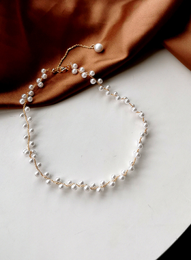 创意简约清新淑女韵味典雅珍珠