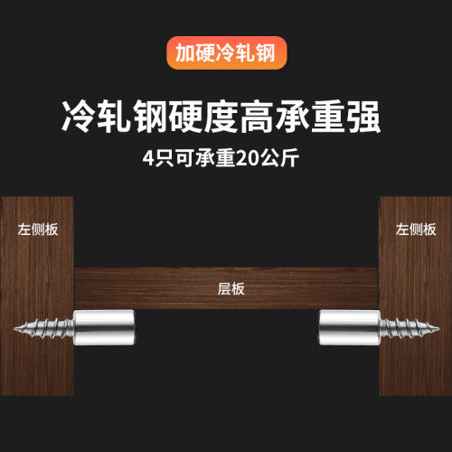 一体自攻螺丝层板托衣柜固定支撑隔板粒托钉橱五金配件置物架钉托 - 图1