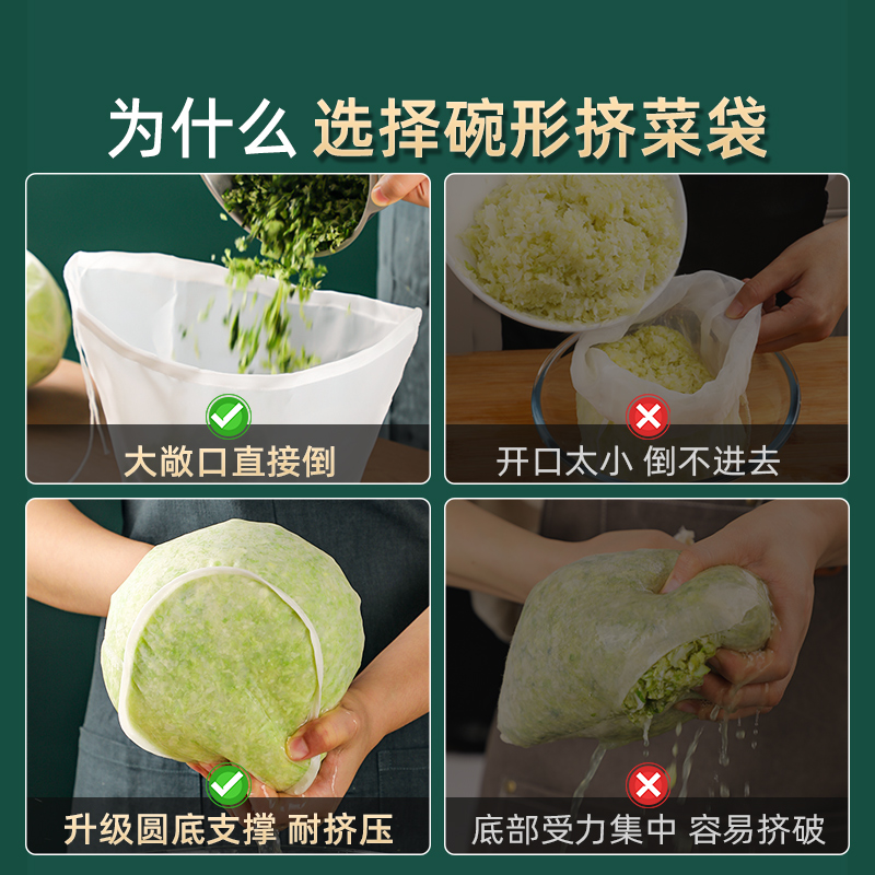 饺子馅挤水器菜馅挤馅袋家用白菜沥水袋豆浆过滤袋脱水器压菜神器 - 图2