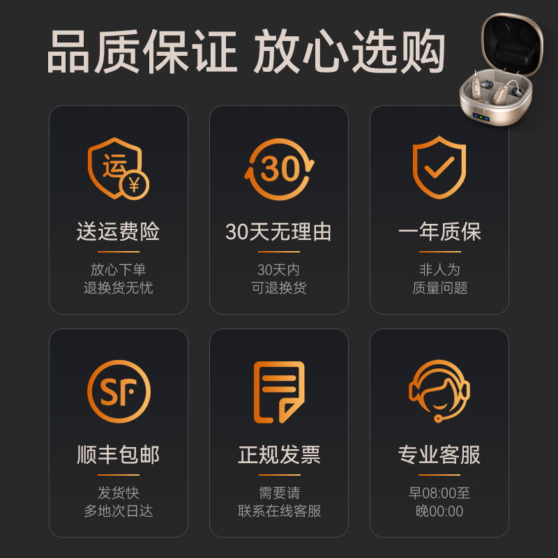 蓝米助听器老人专用正品高端老年重度耳聋耳背隐形年轻人RIC耳机