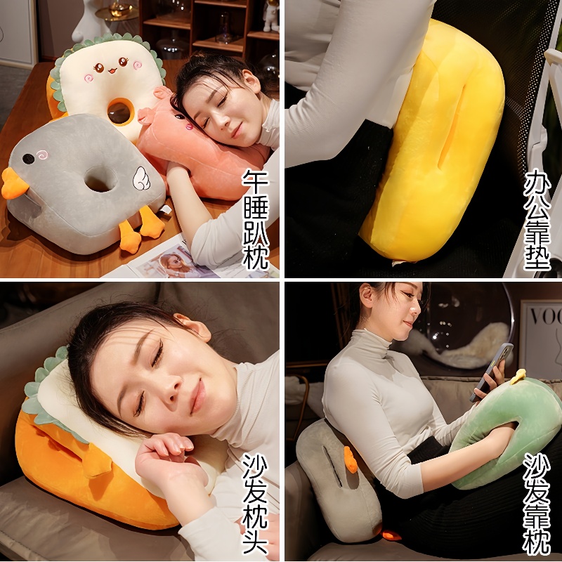 可爱柔软午睡枕办公室午睡神器学生趴枕桌上趴睡枕女生睡觉抱枕 - 图2