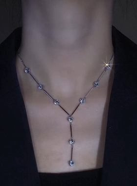 女超闪水钻项链高级感锁骨链颈链