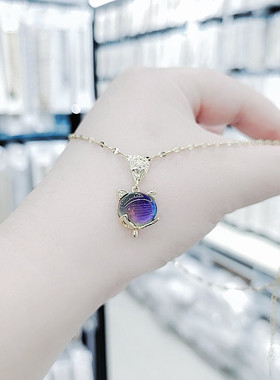 日韩钛钢小狐狸感温石项链女气质百搭简约锁骨链小众设计感颈链潮