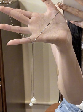 轻奢高级感可抽拉调节珍珠项链