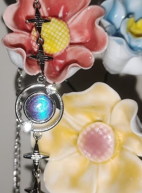 新款大蓝闪蝶手作蓝星球手链