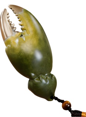 黄铜手中有钱礼品中式铜蟹钳手里有钳工艺品摆件手把件招财挂件