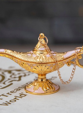 阿拉丁神灯创意复古家居金属摆件圣诞生日小礼品装饰品许愿灯摆件
