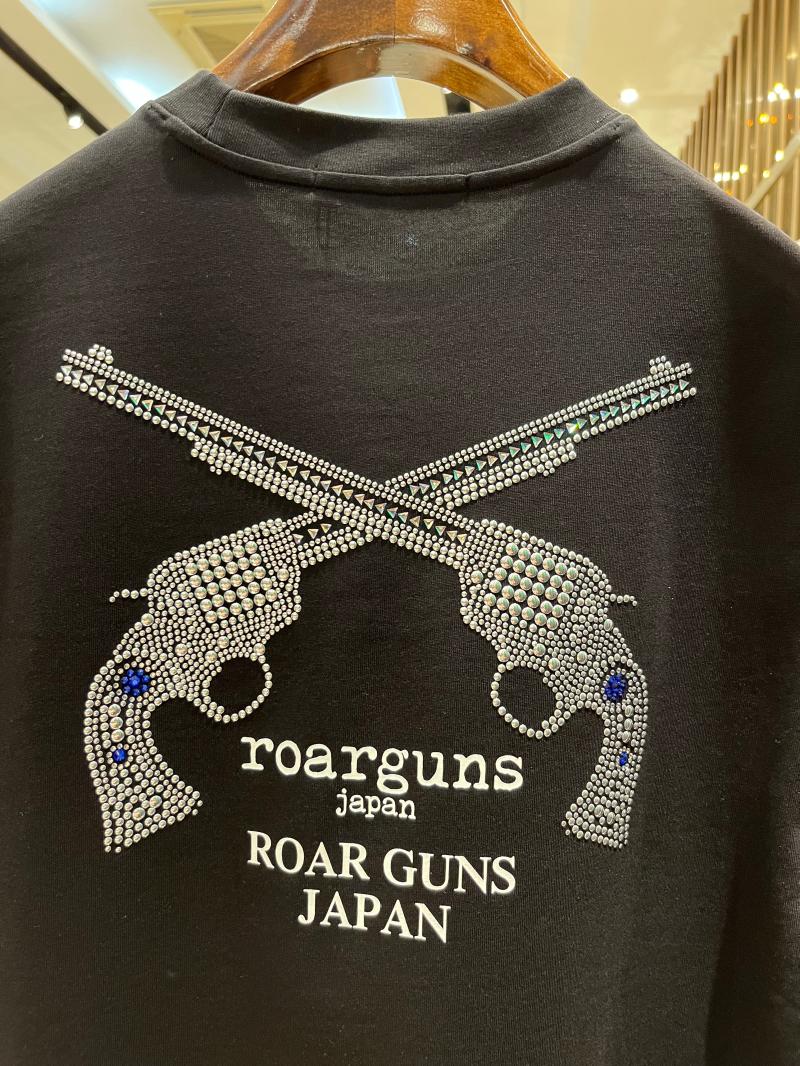 正品 roarguns japan 双枪24夏新款男装时尚双枪镶钻休闲短袖T恤 - 图2