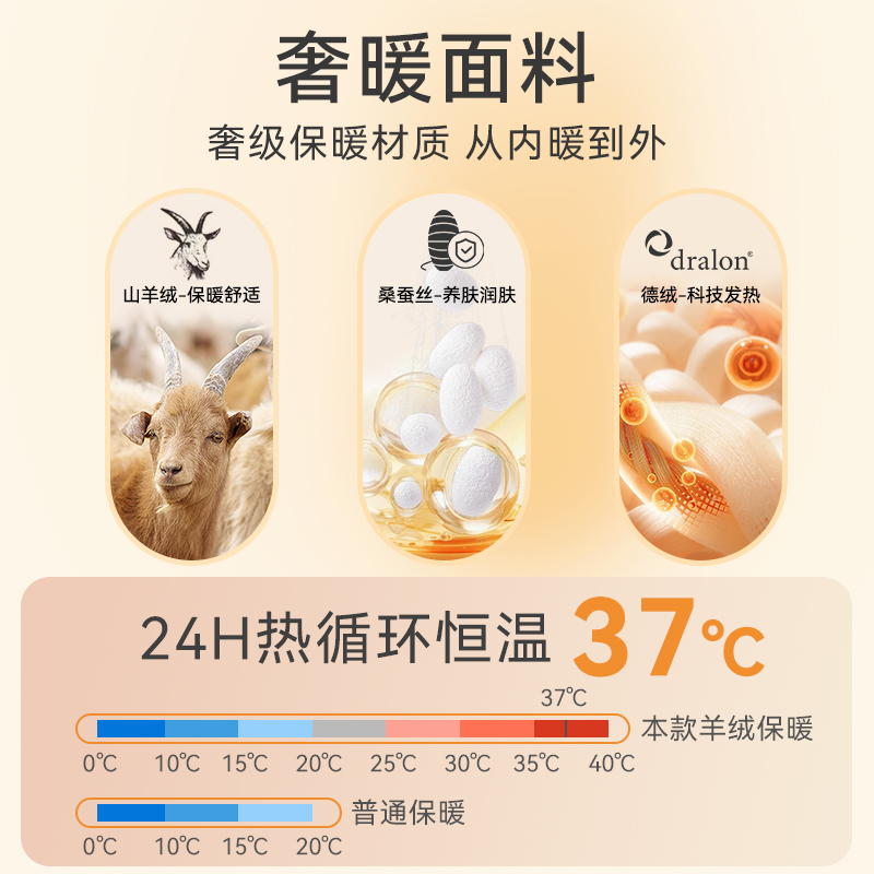 保暖内衣女士加厚加绒德无痕发热内穿打底衫上衣秋衣秋裤套装冬季