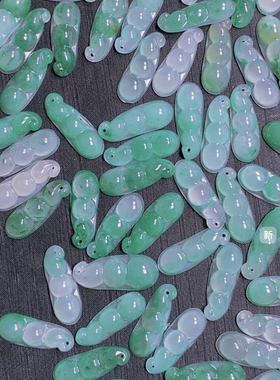 非洲翠纯天然无优化冰飘满绿四季豆时尚大方女友礼物连中三元情侣