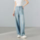 Inman 2025 new summer American jeans for women, thin, soft, straight, loose, slim, high-waisted banana pants