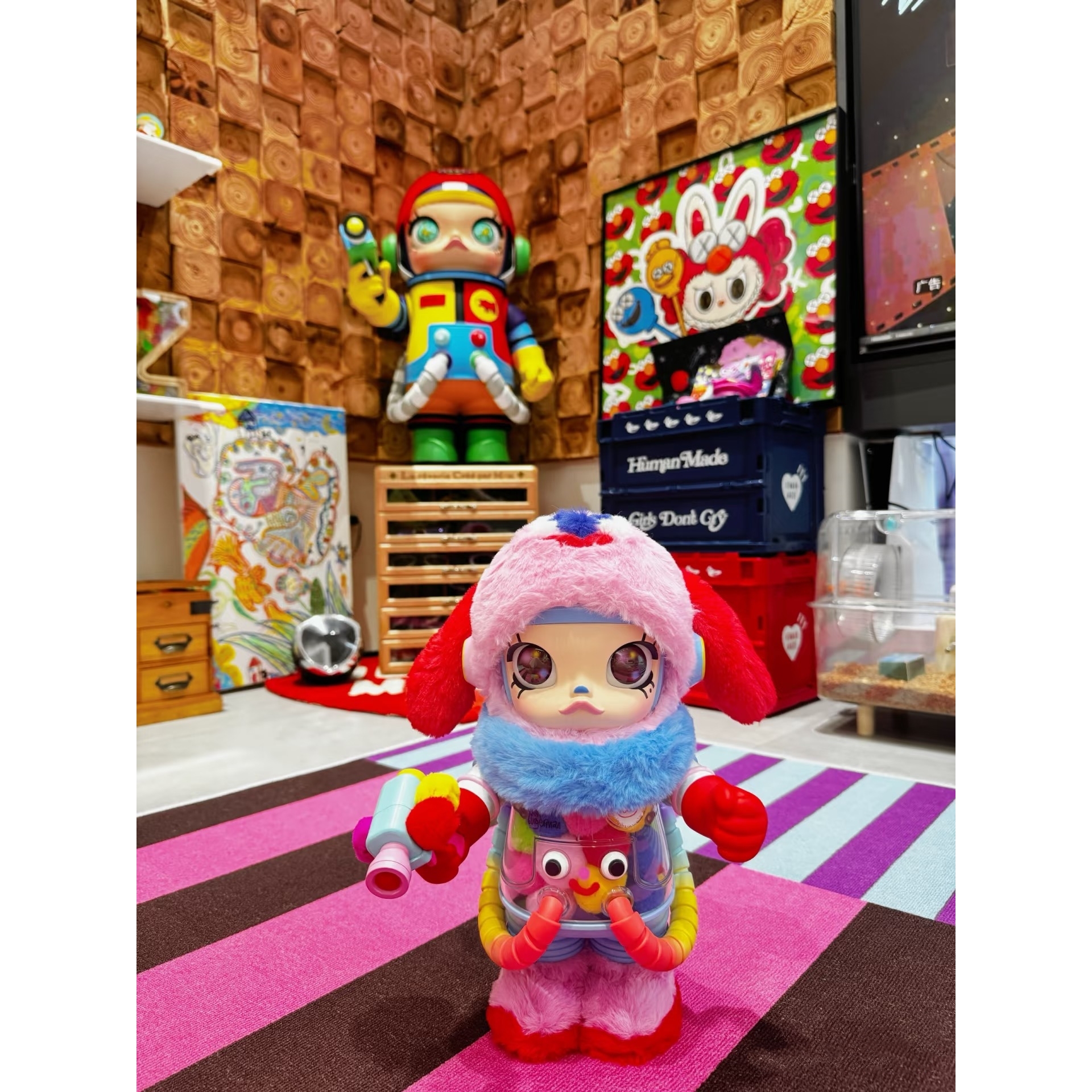 POPMART泡泡玛特MEGA MOLLY 1000体 400体乔恩·伯格曼大娃手办 - 图0