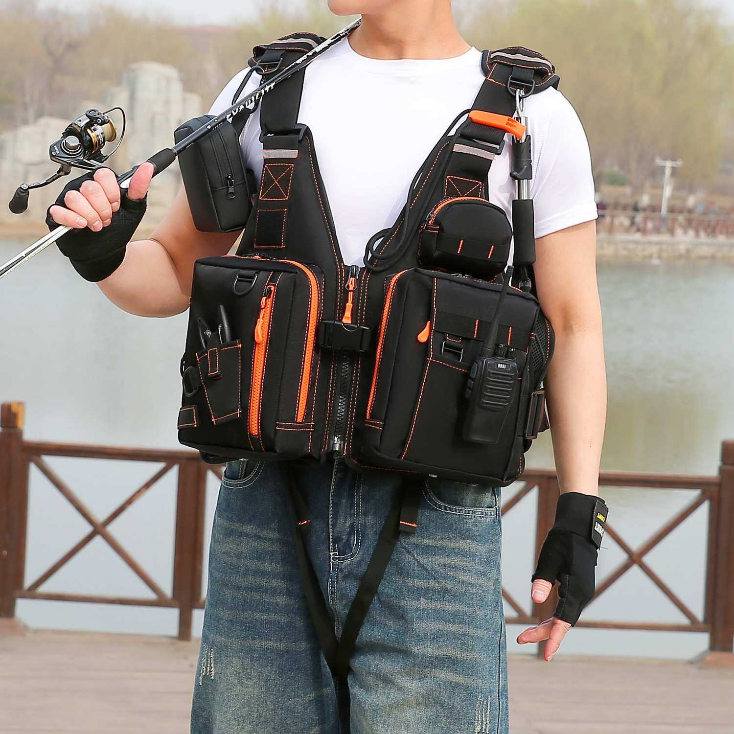 工具类马甲多功能工具插袋快取工具背心前后反光条自带求生口哨,淘宝优惠券,粉丝福利购,淘宝优惠卷