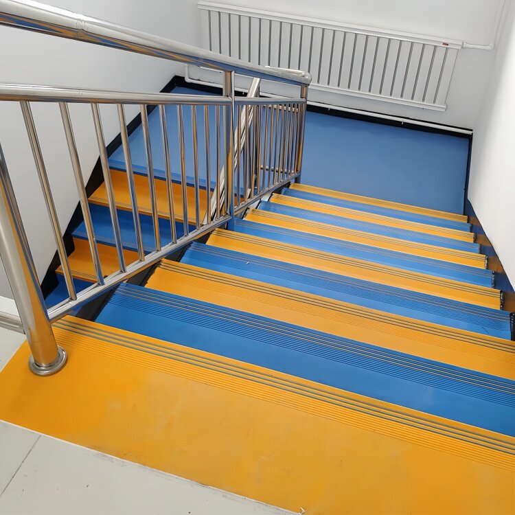 Special PVC step mats for kindergarten and school stairs, commercial household cement iron plate stairs full of PVC step stickers