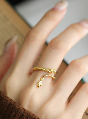 2025新款小金龙戒指女s925纯银开口小众高级感轻奢本命年神龙摆尾