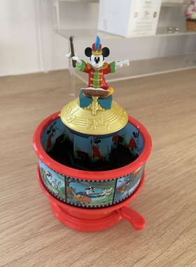 米奇音乐盒 贺曼米奇音乐家音乐灯光旋转原盒中古