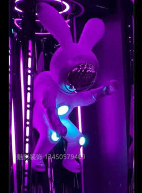 太空兔KTV酒吧大型摆件可发光
