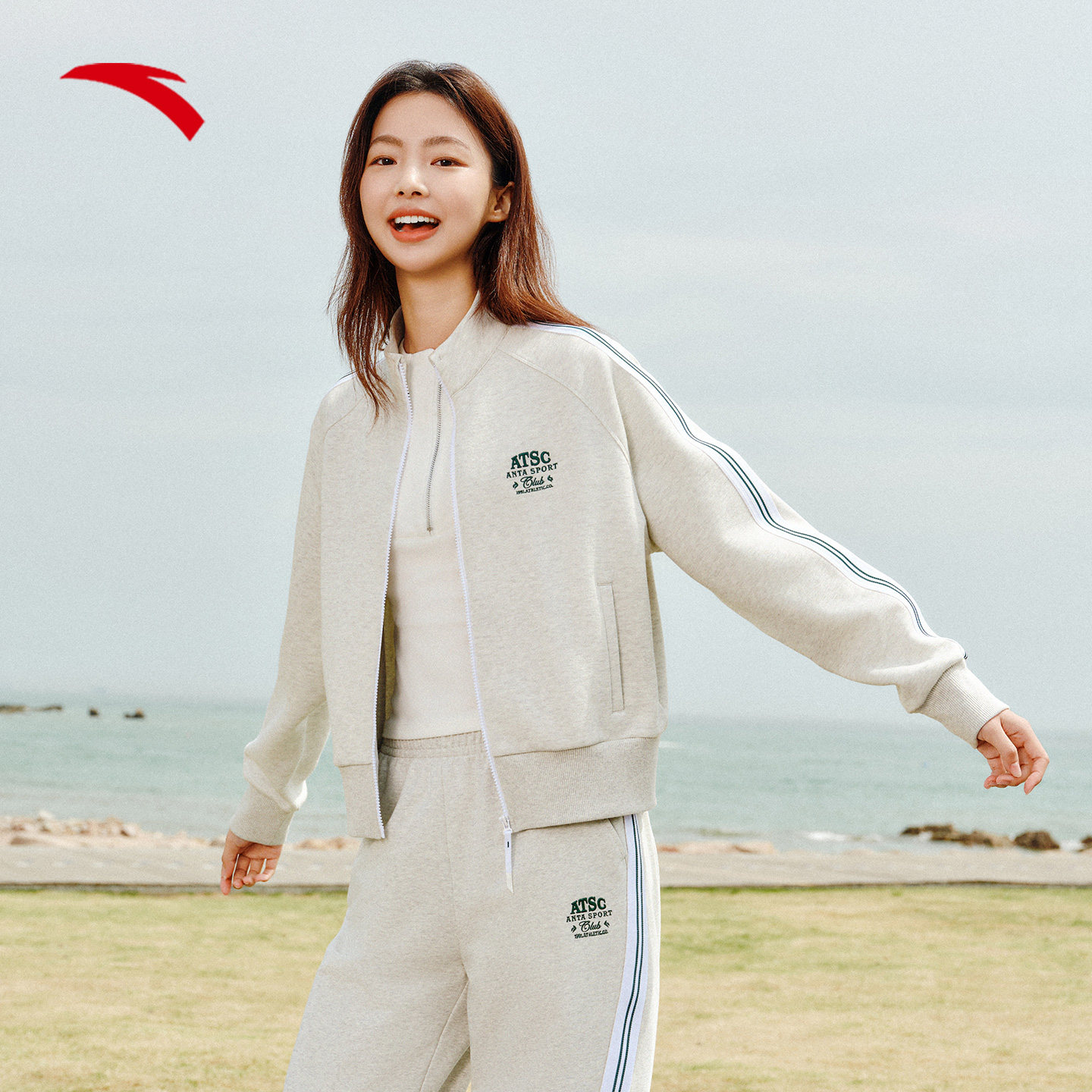 安踏针织开衫外套女装冬季新款学院风休闲宽松运动上衣162538704,淘宝优惠券,粉丝福利购,淘宝优惠卷