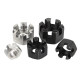 Hexagonal slotted nut