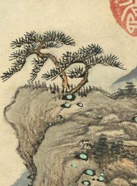 古代名画山水画册风景装饰挂画