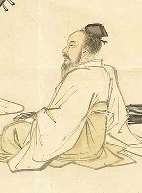 蕉阴結夏国画风景人物听琴图挂画