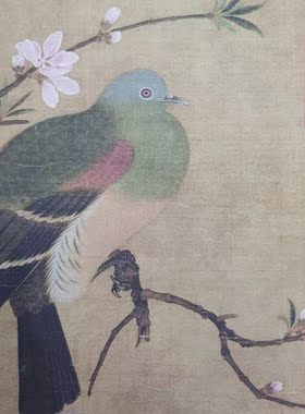 北宋赵佶桃复古书画小品写生