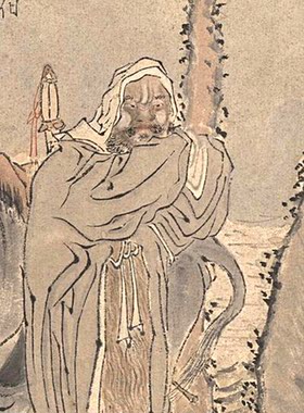 风尘三侠图国画人物横幅挂画名画