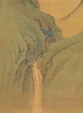 桐阴昼静图国画青绿山水风景挂画