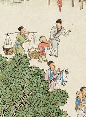 谢遂杨大章金陵图卷手卷仿古画