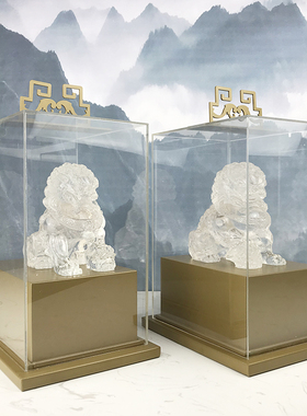 新中式风亚克力透明书房软装配饰