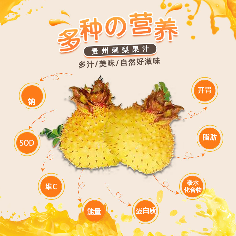 家乡美刺梨原汁原液果汁富含健康丰富VC 280ml12瓶鲜榨饮料热销_虎窝淘