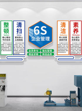 6s管理体系公司车间工厂生产标语