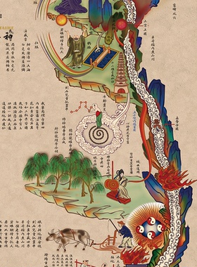 养生彩绘门诊中医文化字画