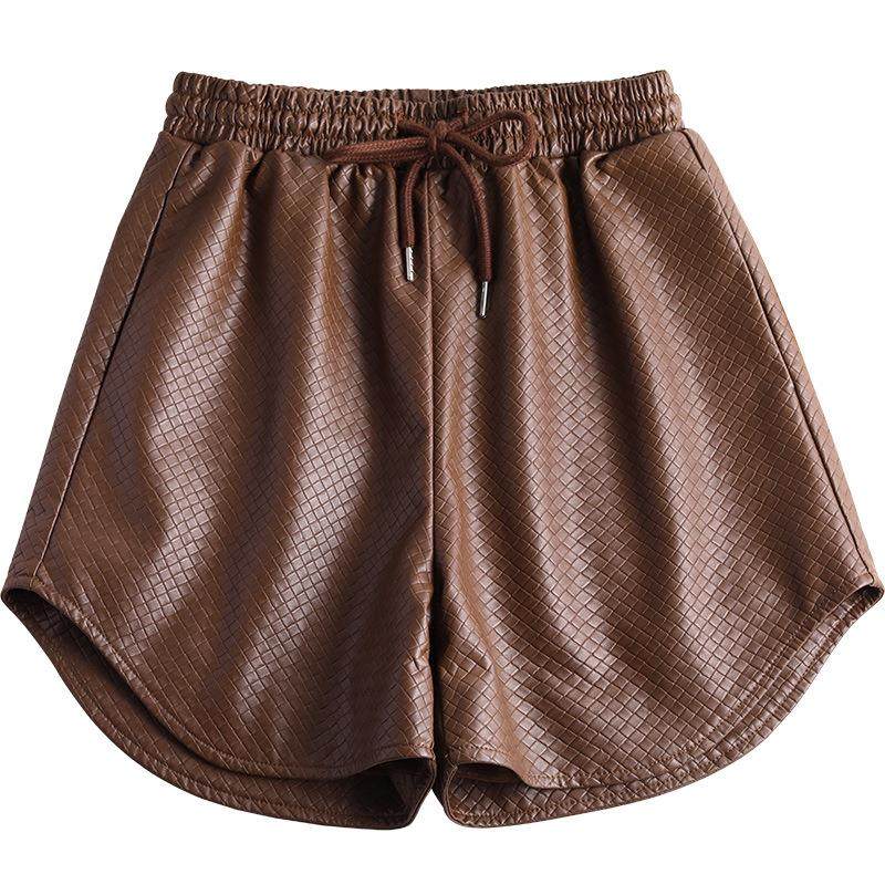 品牌绵羊皮短裤裤女秋冬装格宽松高阔腿腰显66800瘦纹短皮外穿靴,淘宝优惠券,粉丝福利购,淘宝优惠卷