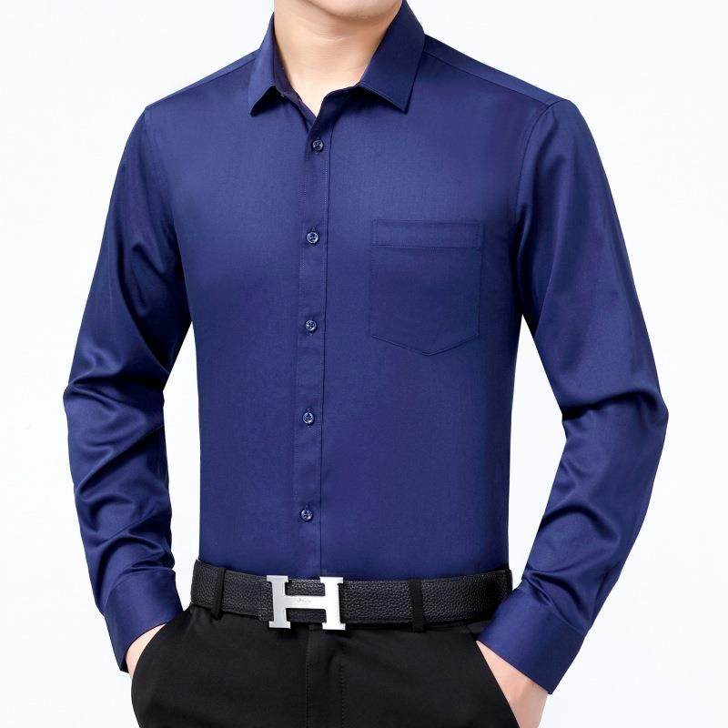 男式衬衫长翻商务正装衬衫5828-Q5中年真口袋职业工衣装免领袖烫,淘宝优惠券,粉丝福利购,淘宝优惠卷
