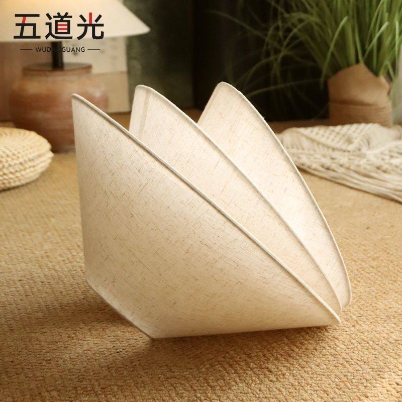 亚麻斗笠灯罩侘寂风台灯灯具配件 卧室床头灯E27布艺外壳落地灯罩,淘宝优惠券,粉丝福利购,淘宝优惠卷