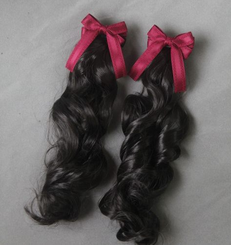 小孩子头饰儿童淑女发饰女童卷发假发马尾可爱公主外套长款蝴蝶结 - 图2