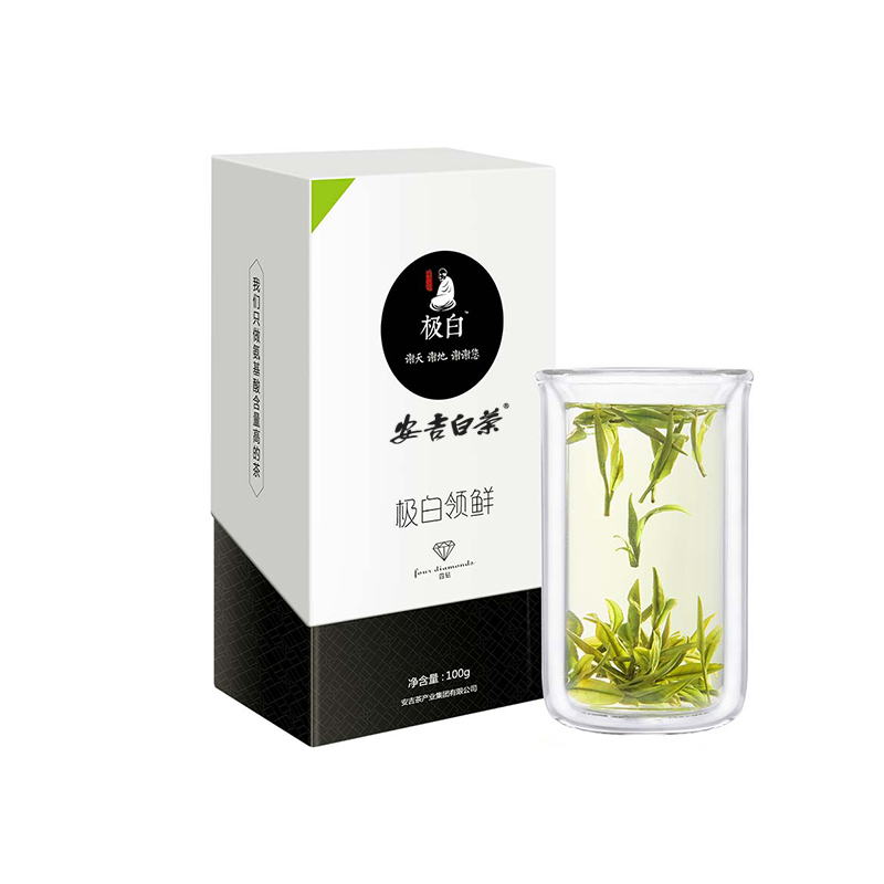 2024新茶绿茶上市极白安吉白茶商务礼盒装特级100g 雨前茶叶春茶 - 图0