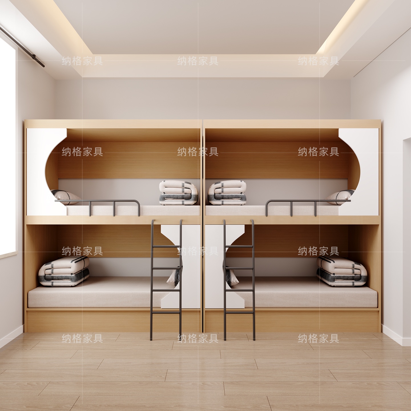 青旅上下铺民宿双层床学生宿舍床学校公寓太空舱床青年旅社高低床 - 图0