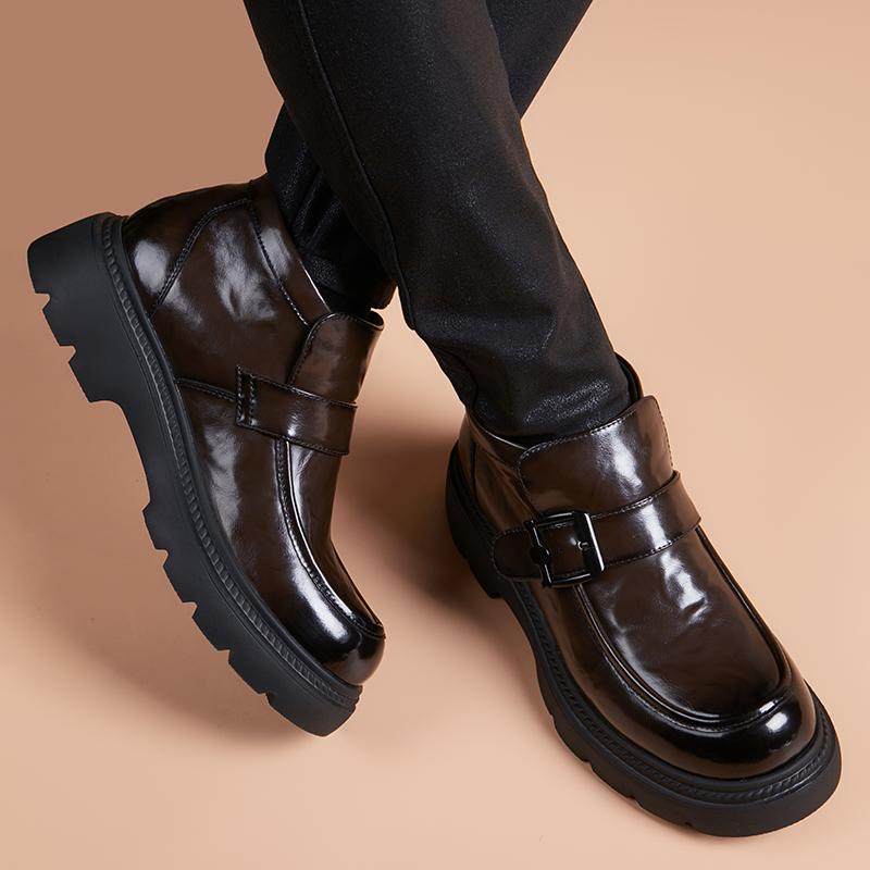 男士切尔西靴男款真皮内增高秋冬靴子男英伦厚底短靴马丁靴男皮靴,淘宝优惠券,粉丝福利购,淘宝优惠卷