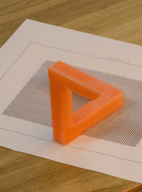 不可能三角视错觉几何模型3D打印彭罗斯悖论penrose摆拍魔术道具
