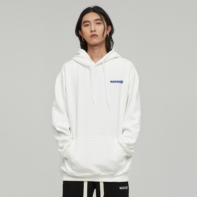 WASSUP HEODS连帽卫衣男秋冬季宽松休闲百搭字母潮牌情侣上衣帽衫